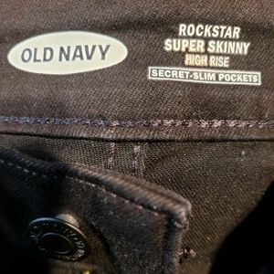 Old Navy Rockstar High Rise Black Jeans